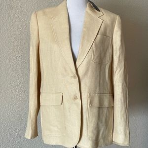 New Lauren Ralph Lauren cream blazer women Sz 16